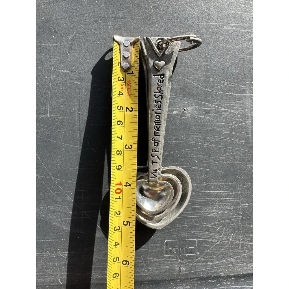 Metal Morphosis Heart of the Home Pewter Measuring Spoons Set About‎ 5 Inches